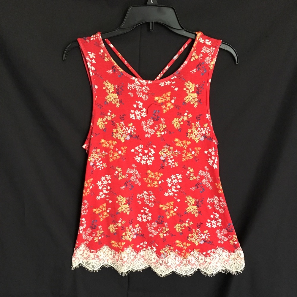 Red Floral Tank